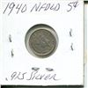 Image 2 : 1940 NFLD 5 Cent Coin Silver