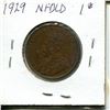 Image 2 : 1929 NFLD 1 Cent Piece VF