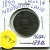 Image 1 : 1890 NFLD Large 1 Cent Piece