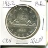 Image 1 : 1962 AU Canadian Silver Dollar
