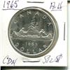 Image 1 : 1965 AU Canadian Silver Dollar