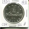 Image 1 : 1951AU Canadian Silver Dollar
