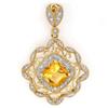 Image 1 : Pendant 2.26 ctw Citrine  & Diamond 14K Gold Jewelry