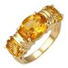 Image 1 : Natural 4.0 ctw Citrine Ring 14K Yellow Gold Jewelry
