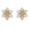 Image 1 : Earrings 0.77 ctw Diamond 14K Yellow Gold Fine Jewelry