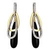 Image 1 : Earrings 11.42 ctw Onyx  14K Two-tone Gold Jewelry