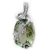Image 1 : Pendant 9.07 ctw Green Amethyst & Diamond 14K Gold