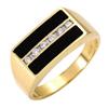 Image 1 : Ring 0.20 ctw Diamond with Onyx 14K Yellow Gold Jewelry