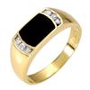 Image 1 : Ring 0.22 ctw Diamond with Onyx 14K Yellow Gold Jewelry