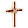 Image 1 : Pendant 1.67 ctw Garnet / Tourmaline & Diamond 14K Gold