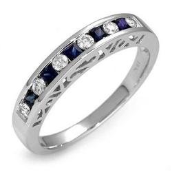 Ring 0.43 ctw Sapphire & Diamond 14K Gold Jewelry