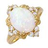 Image 1 : Fine Jewelry Ring 2.01 ctw Opal & Diamond 14K Gold