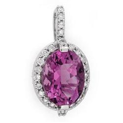 Pendant 4.3 ctw Amethyst & Diamond 14K Gold Jewelry