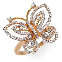 Ring 0.57 ctw Diamond 18K Rose Gold Fine Jewelry