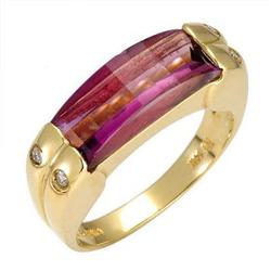 Ring 2.94 ctw Amethyst & Diamond 14K Gold Jewelry