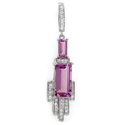Pendant 2.88 ctw Amethyst & Diamond 14K Gold Jewelry