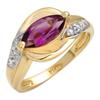 Image 1 : Ring 0.99 ctw Amethyst & Diamond 14K Fine Jewelry
