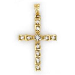 Fine Jewelry Pendant 0.18 ctw Diamond 14K Yellow Gold