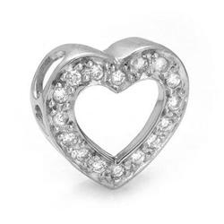 Pendant 0.10 ctw Diamond 14K White Gold Fine Jewelry