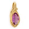 Image 1 : Pendant 0.05 ctw Amethyst & Diamond 14K Gold Jewelry