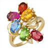 Image 1 : Ring 3.06 ctw Multi-Sapphie & Diamond 14K Gold Jewelry