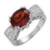 Image 1 : Fine Jewelry Ring 5.40 ctw Garnet & Diamond 14K Gold