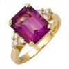 Image 1 : Ring 3.04 ctw Amethyst & Diamond 14K Gold Jewelry