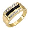 Image 1 : Ring 0.36 ctw Diamond with Onyx 14K Yellow Gold Jewelry