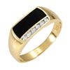 Image 1 : Ring 0.30 ctw Diamond with Onyx 14K Yellow Gold Jewelry