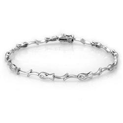 Bracelet 0.15 ctw Diamond 14K White Gold Fine Jewelry