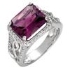 Image 1 : Ring 4.09 ctw Amethyst & Diamond 14K Fine Jewelry