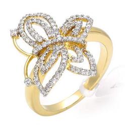 Ring 0.45 ctw Diamond 18K Yellow Gold Fine Jewelry