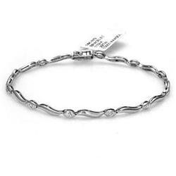 Bracelet 0.22 ctw Diamond 14K White Gold Fine Jewelry