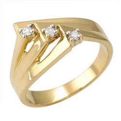 Ring 0.10 ctw Diamond 14K Yellow Gold Fine Jewelry