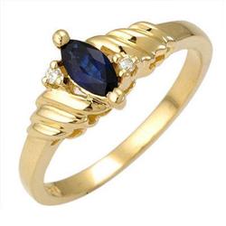 Ring 0.35ctw Sapphire & Diamond 14K Yellow Gold Jewelry