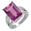 Image 1 : Fine Jewelry Ring 7.5 ctw Amethyst & Diamond 14K Gold