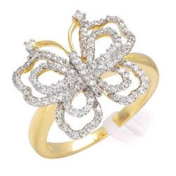 Ring 0.48 ctw Diamond 18K Yellow Gold Fine Jewelry