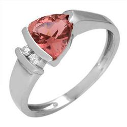 Ring 1.46ctw Pink Tourmaline & Diamond 14K Fine Jewelry