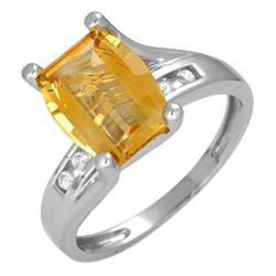 Ring 2.92 ctw Citrine & Diamond 14K Fine Jewelry