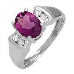 Ring 1.37 ctw Amethyst & Diamond 14K Fine Jewelry