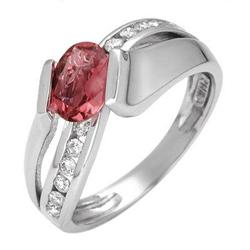 Ring 1.15ctw Pink Tourmaline & Diamond 14K Fine Jewelry