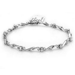 Bracelet 0.56 ctw Diamond 14K White Gold Fine Jewelry