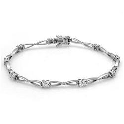 Bracelet 0.72 ctw Diamond 14K White Gold Fine Jewelry