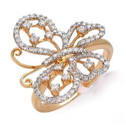 Ring 0.45 ctw Diamond 18K Rose Gold Fine Jewelry