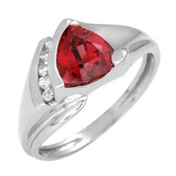 Ring 1.35 ctw Garnet & Diamond 14K Gold Jewelry