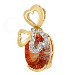 Pendant 11.13 ctw Twilight Topaz & Diamond 14K Gold