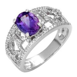 Ring 1.72 ctw Tanzanite & Diamond 14K Gold Jewelry