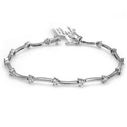 Bracelet 0.78 ctw Diamond 14K White Gold Fine Jewelry