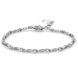 Bracelet 0.28 ctw Diamond 14K White Gold Fine Jewelry