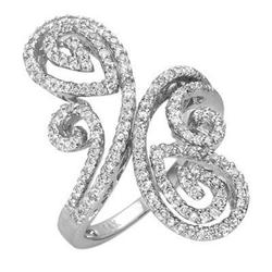 Fine Jewelry Ring 0.72 ctw Diamond 14K White Gold